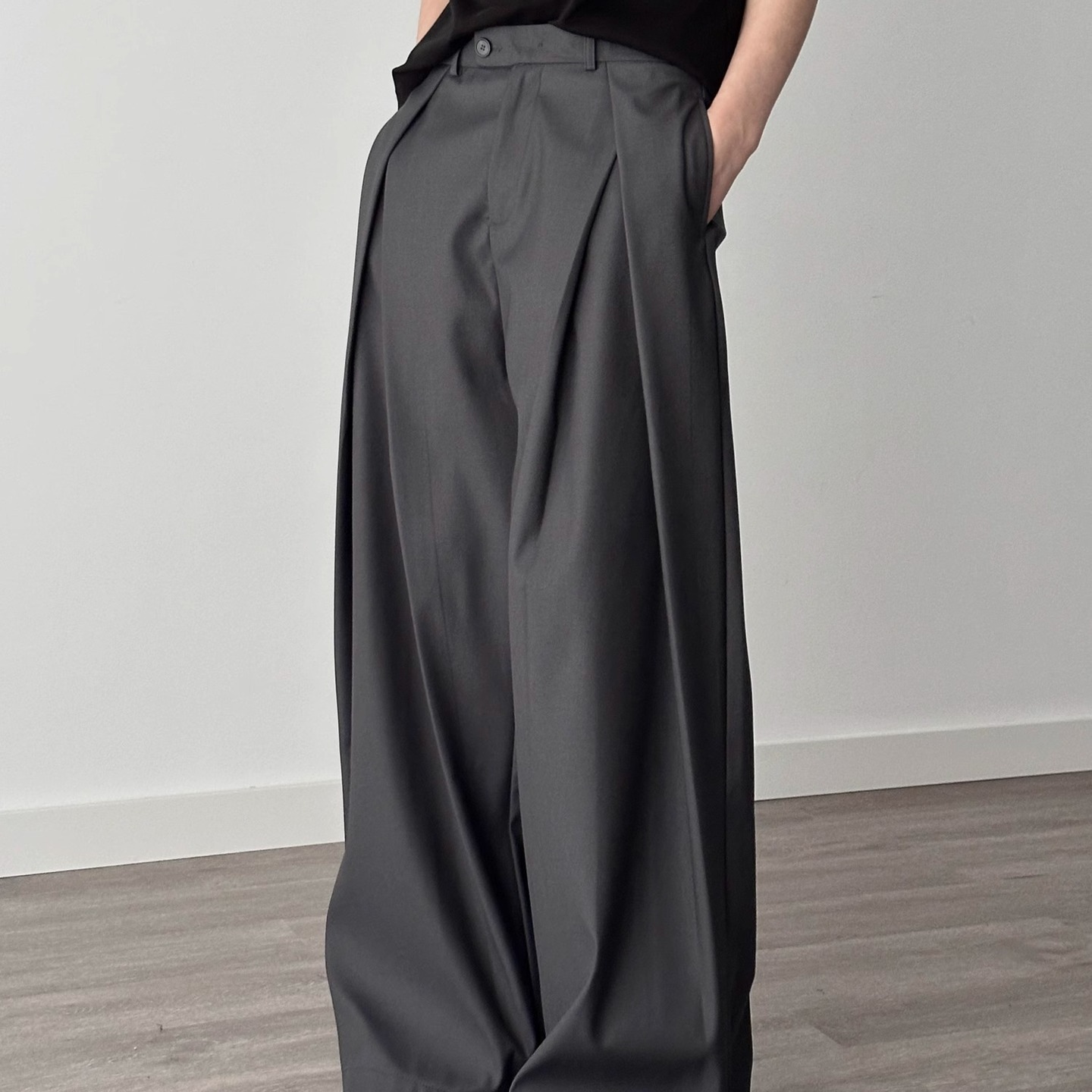 2025 New Black Suit Pants Men  - Street Fashion Men 2025 ulasan dan harga