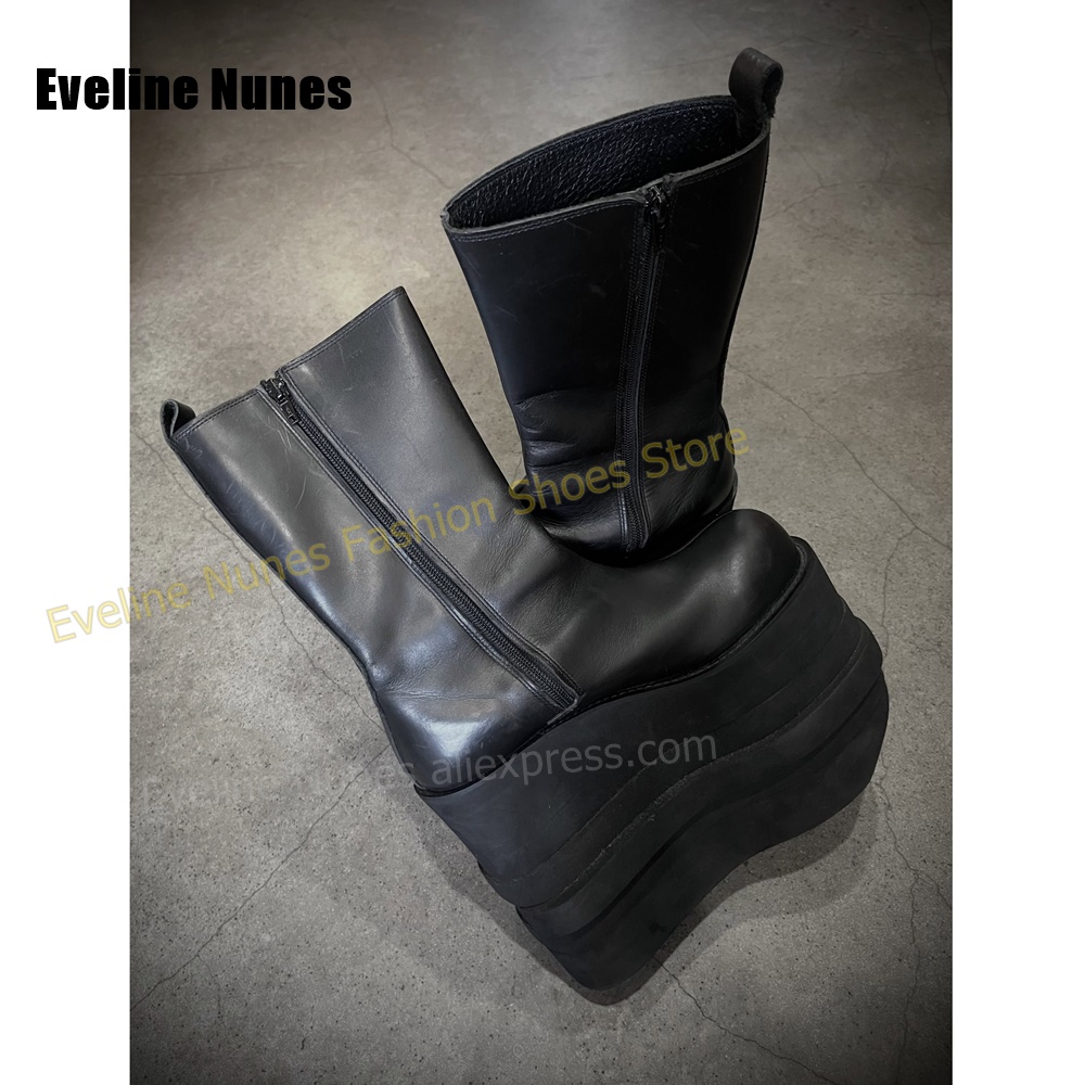 Round Toe Multi-Layer Wavy Pla - Street Fashion Y2K ulasan dan harga